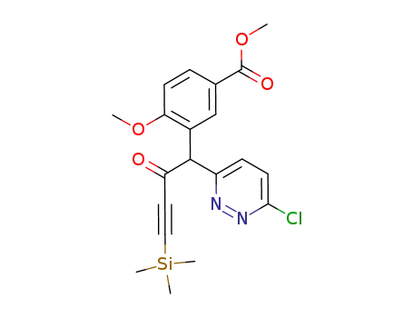 methyl 3-[1-(6-chloropyridazin-3-yl)-2-oxo-4-(trimethylsilyl)but-3-yn-1-yl]-4-methoxybenzoate