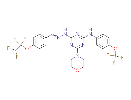 (4-Morpholin-4-yl-6-{N'-[4-(1,1,2,2-tetrafluoroethoxy)benzylidene]hydrazino}-1,3,5-triazin-2-yl)-(4-trifluoromethoxyphenyl)amine
