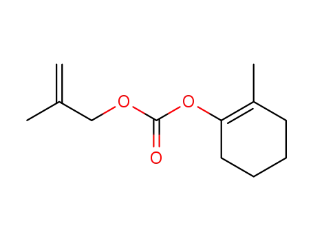 Molecular Structure of 812639-00-2 (Carbonic acid, 2-methyl-1-cyclohexen-1-yl 2-methyl-2-propenyl ester (9CI))
