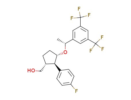 Cyclopentanemethanol,
3-[(1R)-1-[3,5-bis(trifluoromethyl)phenyl]ethoxy]-2-(4-fluorophenyl)-,
(1R,2R,3S)-