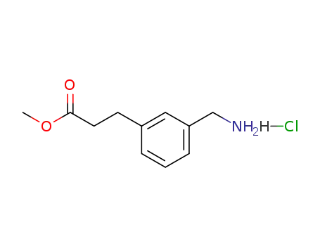 Molecular Structure of 223490-68-4 (methyl 3-(3-aminomethylphenyl)propanoate(HCl))