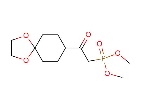 Molecular Structure of 90965-02-9 (Phosphonic acid, [2-(1,4-dioxaspiro[4.5]dec-8-yl)-2-oxoethyl]-, dimethyl
ester)