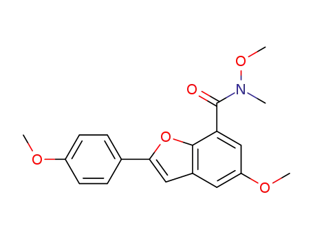 5-Methoxy-2-(4-methoxy-phenyl)-benzofuran-7-carboxylic acid methoxy-methyl-amide