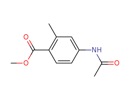 Molecular Structure of 91133-71-0 (4-ACETAMIDO-2-METHYLBENZOIC ACID METHYL ESTER)