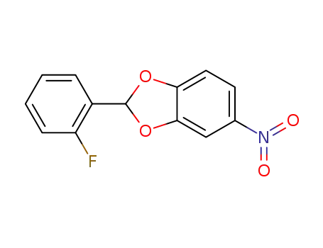1,3-Benzodioxole, 2-(2-fluorophenyl)-5-nitro-