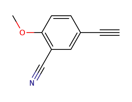 Molecular Structure of 1062617-60-0 (5-Ethynyl-2-methoxybenzonitrile)