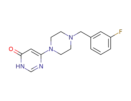 Molecular Structure of 1159567-58-4 (6-[4-(3-fluoro-benzyl)-piperazin-1-yl]-3H-pyrimidin-4-one)