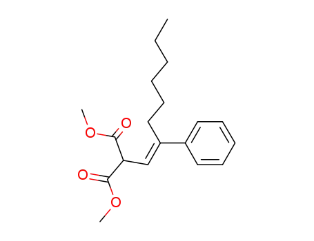 Molecular Structure of 1083094-24-9 (dimethyl (E)-2-(2-phenyloct-1-enyl)malonate)