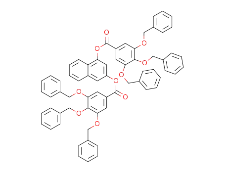 Molecular Structure of 1084333-71-0 (1,3-bis([3,4,5-tris(benzyloxy)benzoyl]oxy)naphthalene)