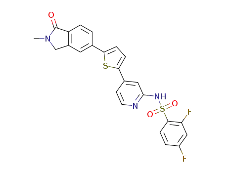 2,4-difluoro-N-(4-(5-(2-methyl-1-oxoisoindolin-5-yl)thiophen-2-yl)pyridin-2-yl)benzenesulfonamide