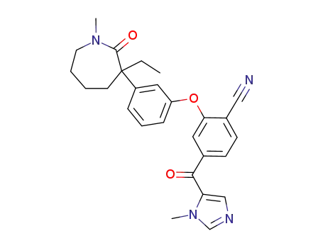 2-[3-(3-Ethyl-1-methyl-2-oxo-azepan-3-yl)-phenoxy]-4-(3-methyl-3H-imidazole-4-carbonyl)-benzonitrile