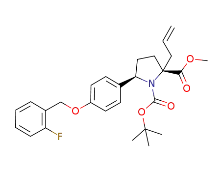 1-(1,1-dimethylethyl) 2-methyl (2R,5R)-5-(4-{[(2-fluorophenyl)methyl]oxy}phenyl)-2-(2-propen-1-yl)-1,2-pyrrolidinedicarboxylate