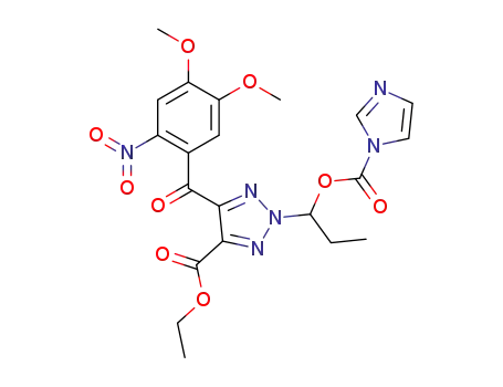 ethyl 2(1-(imidazolylcarbonyloxy)propyl)-5-(4,5-dimethoxy-2-nitrobenzoyl)-2H-1,2,3-triazole-4-carboxylate