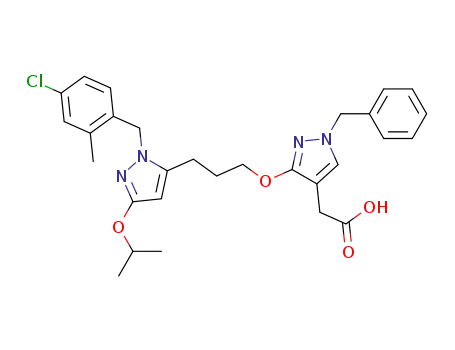 (1-benzyl-3-{3-[1-(4-chloro-2-methylbenzyl)-3-isopropoxy-1H-pyrazol-5-yl]propoxy}-1H-pyrazol-4-yl)acetic acid