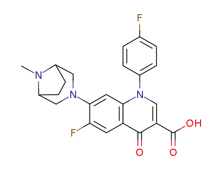 6-Fluoro-1-(4-fluorophenyl)-1,4-dihydro-7(8-methyl-3,8-diazabicyclo(3.2.1)oct-3-yl)-4-oxoquinoline-3-carboxylic acid