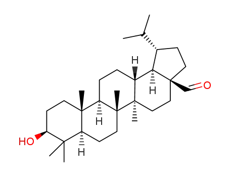 Molecular Structure of 911140-88-0 (3(β)-lupan-3-ol-28-al)
