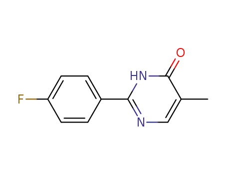 Molecular Structure of 180606-36-4 (2-(4-fluorophenyl)-5-methylpyrimidin-4-one)