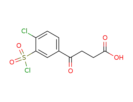 Molecular Structure of 90767-91-2 (4-(4-chloro-3-chlorosulfonyl-phenyl)-4-oxo-butyric acid)