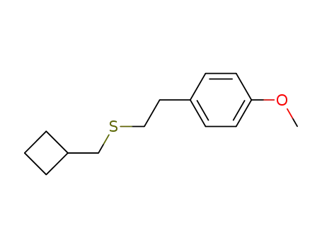 Molecular Structure of 63659-60-9 (Benzene, 1-[2-[(cyclobutylmethyl)thio]ethyl]-4-methoxy-)