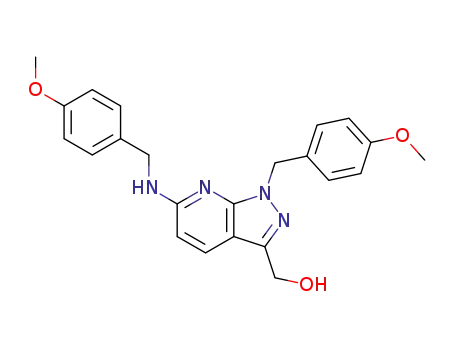{1-(4-methoxybenzyl)-6-[(4-methoxybenzyl)amino]-1H-pyrazolo[3,4-b]pyridin-3-yl}methanol