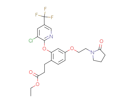 ethyl 3-(2-([3-chloro-5-(trifluoromethyl)pyridin-2-yl]oxy)-4-[2-(2-oxopyrrolidin-1-yl)-ethoxy]-phenyl)propanoate