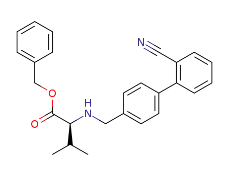Molecular Structure of 137864-23-4 (N-[(2'-Cyano Biphenyl-4-yl) Methyl-L-Valine Benzyl Ester)