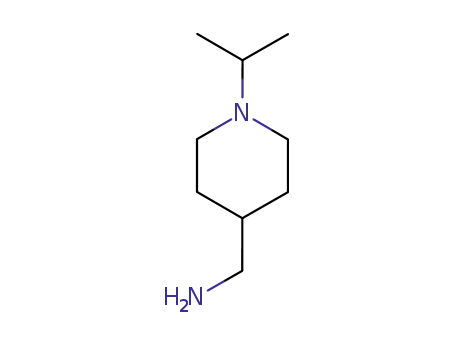 Molecular Structure of 132740-52-4 (4-Piperidinemethanamine,1-(1-methylethyl)-(9CI))