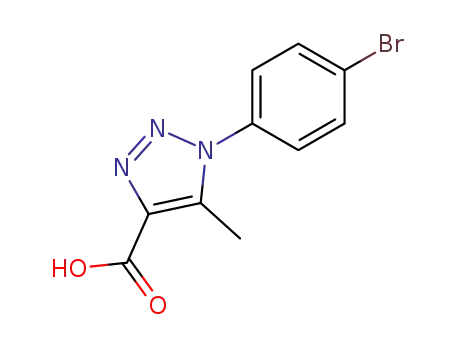 Molecular Structure of 20725-34-2 (1-(4-bromophenyl)-5-methyl-1H-1,2,3-triazole-4-carboxylic acid)
