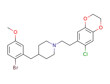 4-(2-bromo-5-methoxybenzyl)-1-[2-(7-chloro-2,3-dihydro-1,4-benzodioxin-6-yl)ethyl]-piperidine