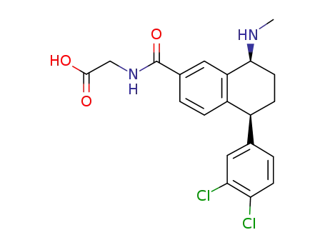 cis-(1S)-N-methyl-7-(N-(carboxymethyl)amido)-4-(3,4-dichlorophenyl)-1,2,3,4-tetrahydro-1-naphthalenamine