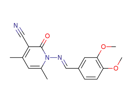 1-[(3,4-dimethoxybenzylidene)amino]-4,6-dimethyl-2-oxo-1,2-dihydro-3-pyridinecarbonitrile