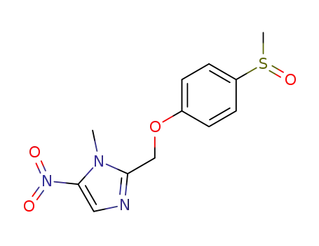 Molecular Structure of 62351-99-9 (1H-Imidazole, 1-methyl-2-[[4-(methylsulfinyl)phenoxy]methyl]-5-nitro-)