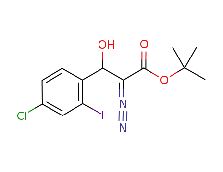 tert-butyl 2-diazo-3-(4-chloro-2-iodophenyl)-3-hydroxypropionate