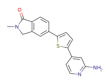 5-(5-(2-aminopyridin-4-yl)thiophen-2-yl)-2-methylisoindolin-1-one