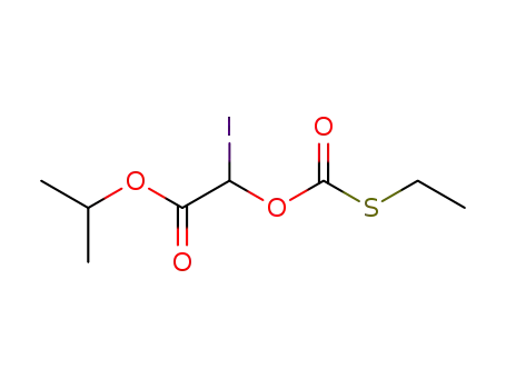 Molecular Structure of 352320-96-8 (Isopropyl 2-(ethylthiocarbonyloxy)-2-iodoethanoate)
