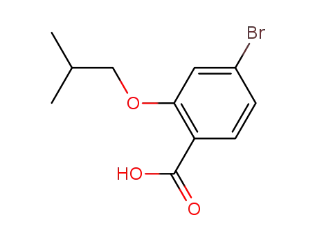 Molecular Structure of 855482-59-6 (4-Bromo-2-(2-methylpropoxy)benzoic acid)