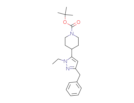 4-(3-Benzyl-1-ethyl-(1H-pyrazol-5-yl))-1-(tert-butoxy-carbonyl)piperidine