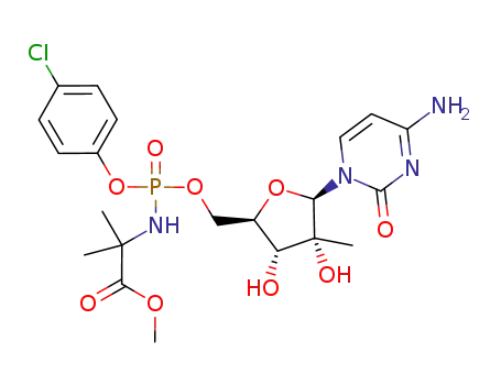 5-O-(4-chlorophenyl methoxydimethylglycinylphosphate)-(2-C-methyl-β-D-ribofuranosyl)cytosine