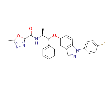 N-{(1R,2S)-1-[1-(4-fluorophenyl)indazol-5-yl]oxy-1-phenylpropan-2-yl}-5-methyl-[1,3,4]oxadiazol-2-carboxamide