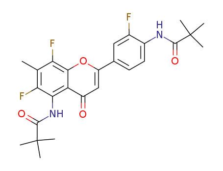 6,8-difluoro-2-(3-fluoro-4-pivaloylaminophenyl)-7-methyl-5-pivaloylamino-4H-1-benzopyran-4-one