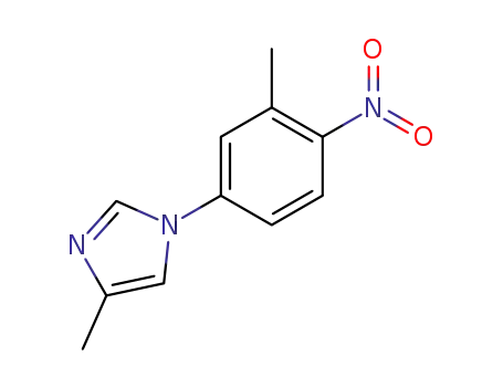 Molecular Structure of 102791-94-6 (1H-Imidazole, 4-methyl-1-(3-methyl-4-nitrophenyl)-)