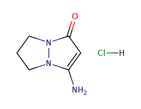 Molecular Structure of 358360-19-7 (3-AMino-6,7-dihydropyrazolo[1,2-a]pyrazol-1(5H)-one hydrochloride)