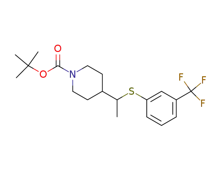 tert-butyl 4-(1-((3-(trifluoromethyl)phenyl)thio)ethyl)piperidine-1-carboxylate