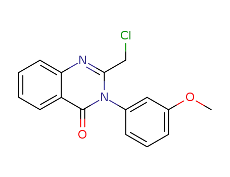 Molecular Structure of 76535-03-0 (2-Chlormethyl-3,4-dihydro-3-(3-methoxyphenyl)-4-chinazolinon)
