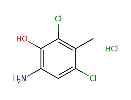 Molecular Structure of 39549-31-0 (6-Amino-2,4-dichloro-3-methylphenol hydrochloride)