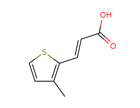 Molecular Structure of 102696-70-8 (2-Propenoic acid, 3-(3-methyl-2-thienyl)-, (2E)-)