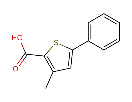 Molecular Structure of 23806-25-9 (2-Thiophenecarboxylic acid, 3-methyl-5-phenyl-)