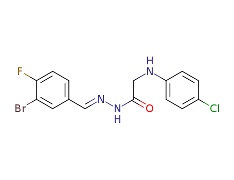 (E)-N'-(3-bromo-4-fluorobenzylidene)-2-(4-chlorophenylamino)acetohydrazide