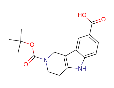 Molecular Structure of 300715-96-2 (1,3,4,5-TETRAHYDRO-PYRIDO[4,3-B]INDOLE-2,8-DICARBOXYLIC ACID 2-TERT-BUTYL ESTER)
