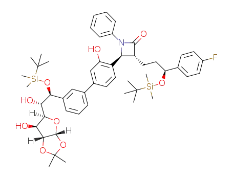 (6S)-6-O-[tert-butyl(dimethyl)silyl]-6-C-(4'-{(2S,3R)-3-[(3S)-3-{[tert-butyl(dimethyl)silyl]oxy}-3-(4-fluorophenyl)propyl]-4-oxo-1-phenylazetidin-2-yl}-3'-hydroxybiphenyl-3-yl)-1,2-O-(1-methylethylidene)-α-D-glucofuranose